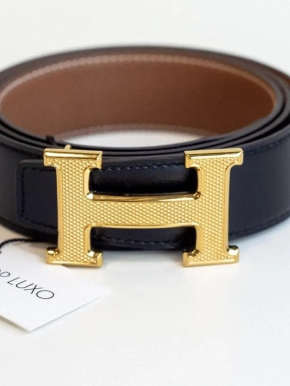 Hermes Reversible Belt Black/Brown 90cm - Gold Buckle